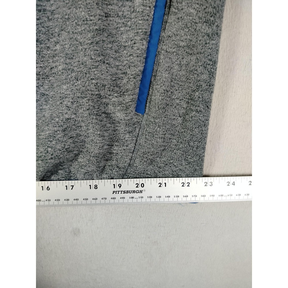 Eddie Bauer Pullover Mens XL Gray Snap Fleece Mock Neck Pocket Casual Gorpcore - Picture 10 of 10